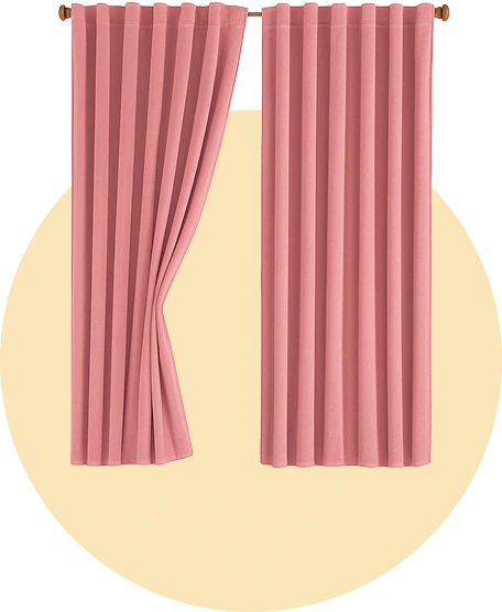 Pink Sheer Curtains