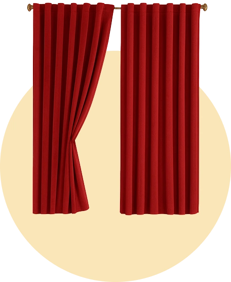 Red Sheer Curtains